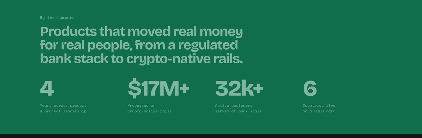 Portfólio de carreira no ambiente cripto: Resultados · desktop