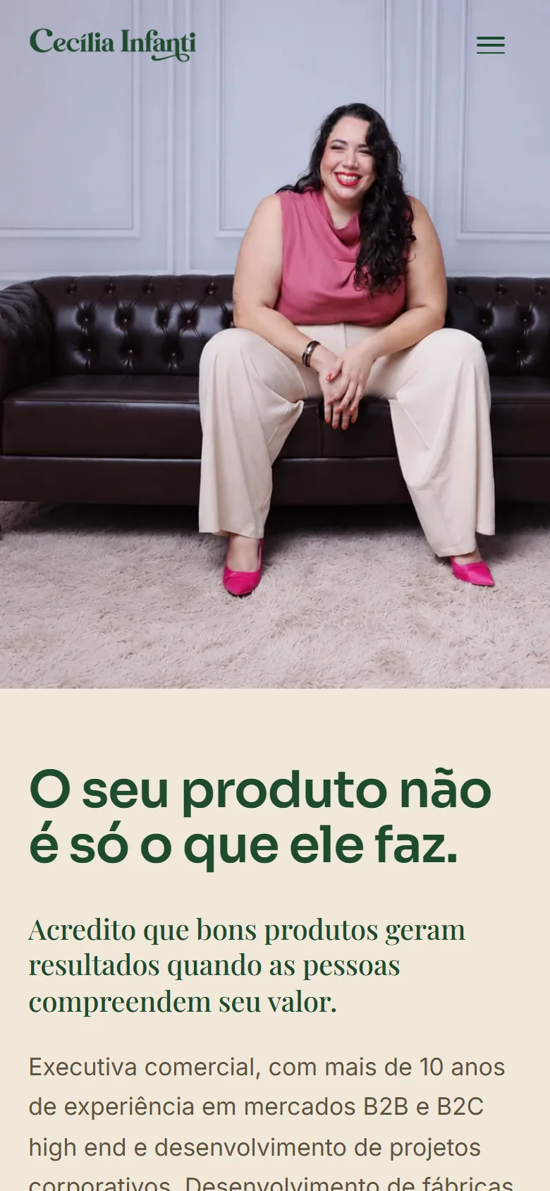 Versão mobile de Cecília Infanti